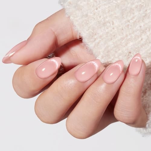 Short Almond Nails – Reusable A2-Pink Cat Eye Press