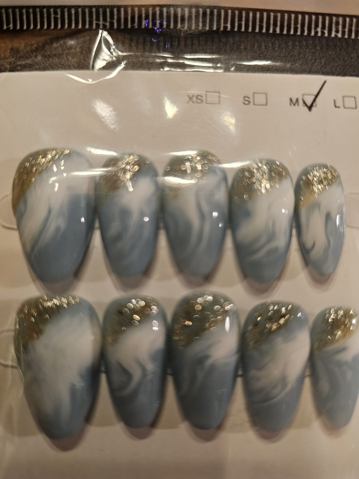 Size Medium – Medium Length Press-On Nails with Sticky Tabs Included. New In Box