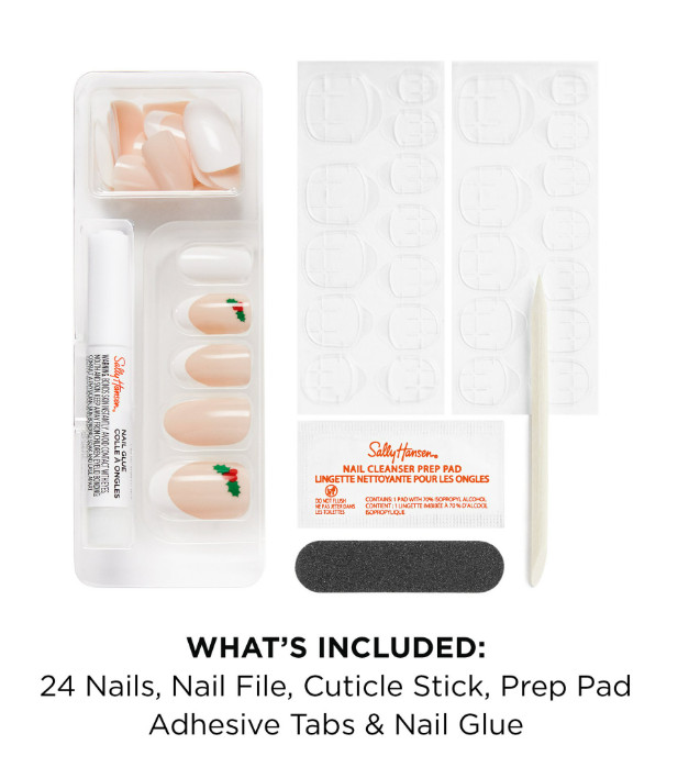 Sally Hansen Salon Effects® Perfect Manicure Holiday Heartstrings Press On Nails