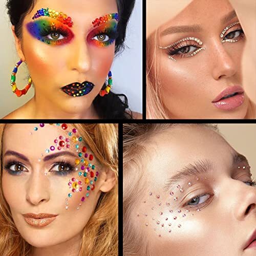Flat Back Rhinestone Kits Colorful 01-colorful+AB+clear+glue