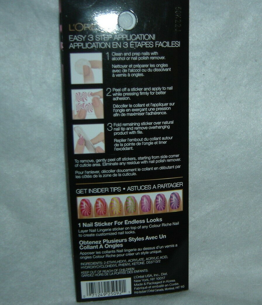 L’OREAL*COLOUR RICHE*3D Nail Lingerie #709 PRINCESS SPRINKLES~BRAND NEW~SEALED