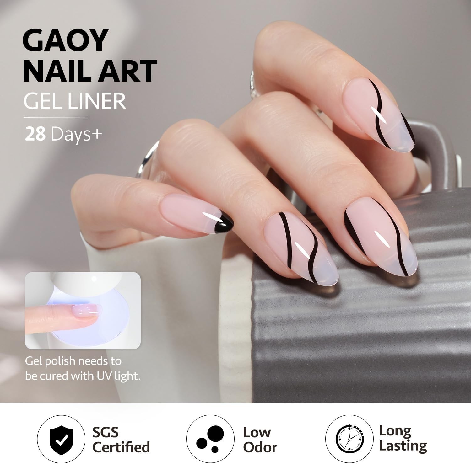 Metallic Sier l Nail Polish Art Liner, 8ml 3D Mirror Chrome