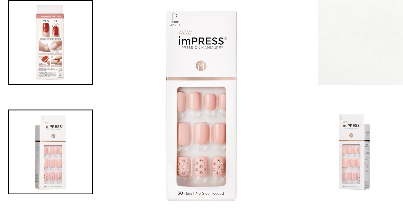 Elegant KISS Pink Press On Nails – ‘Petite Secrets’, 30 Nails, Easy Application