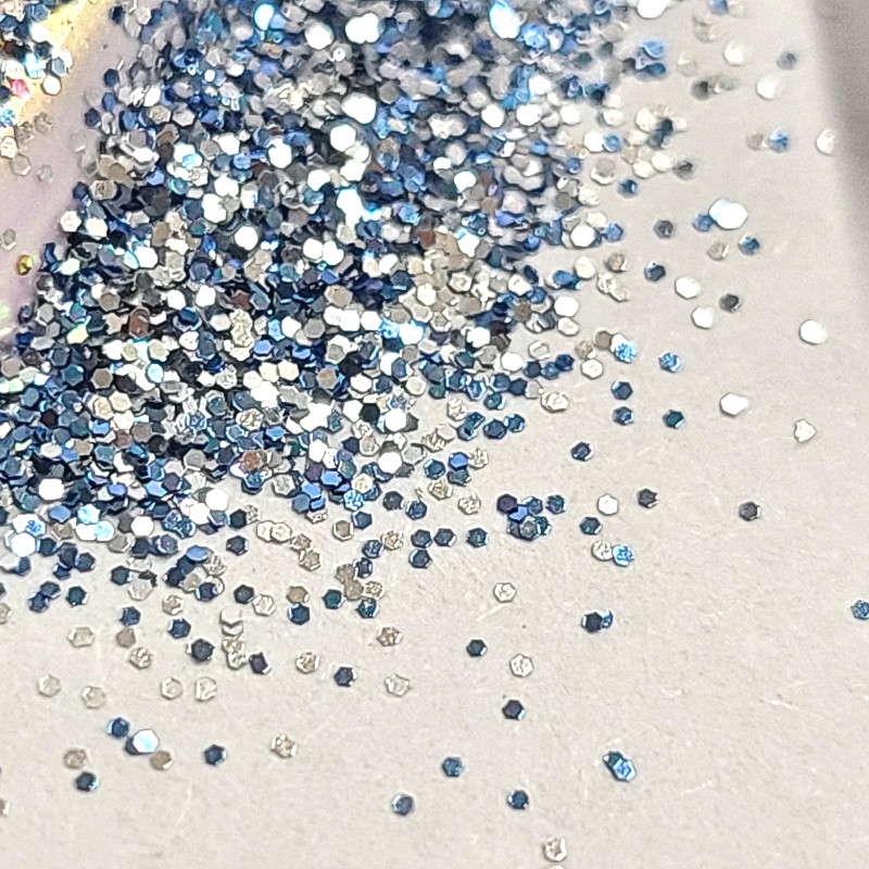 J.HOO Two Tone Hexagon Nail Glitter 0.4mm Ultra Fine Aurora 4 Colors