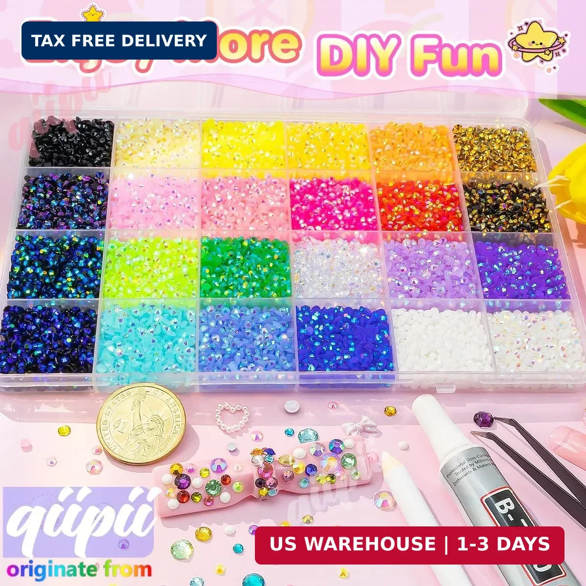 13800pcs 3mm Jelly Resin Rhinestones for Bedazzling Crafting Flatback