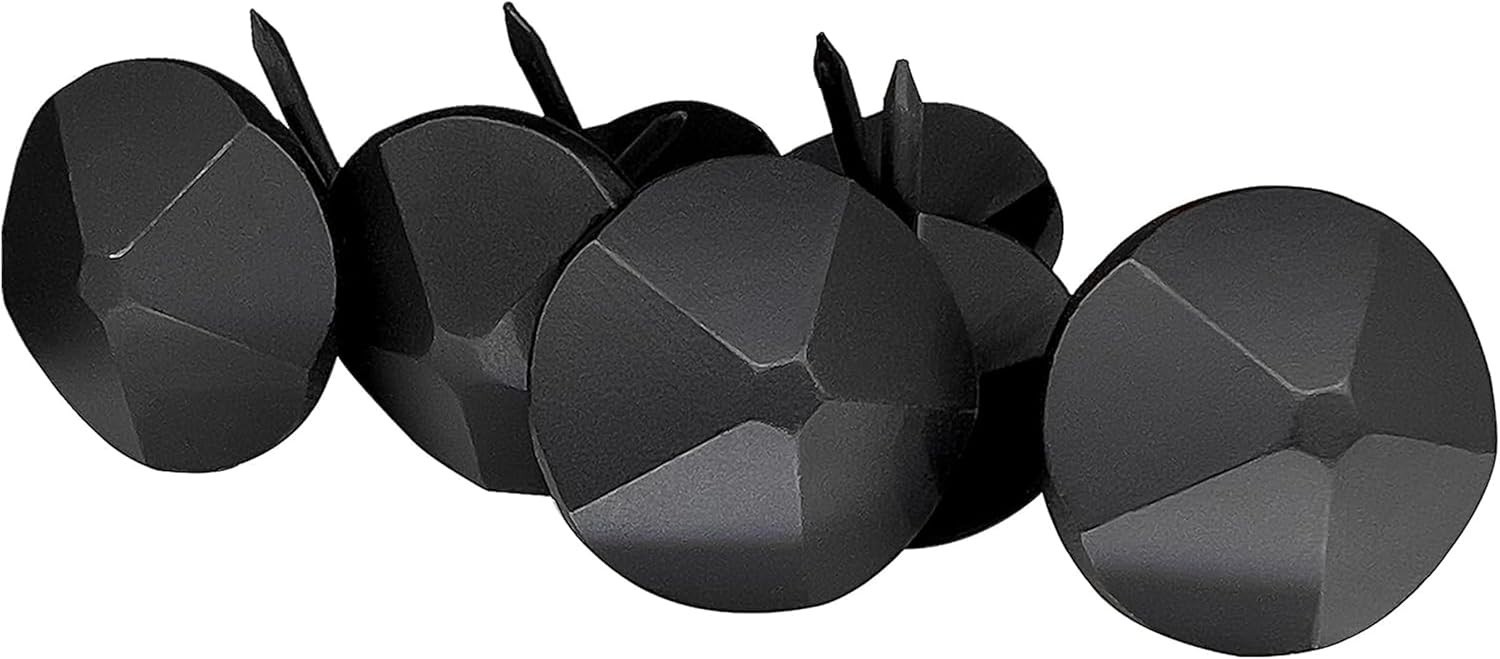 50 Pack 1.25 Inch Hammered Pyramid Black Iron Clavos – Elegant Decorative Nails
