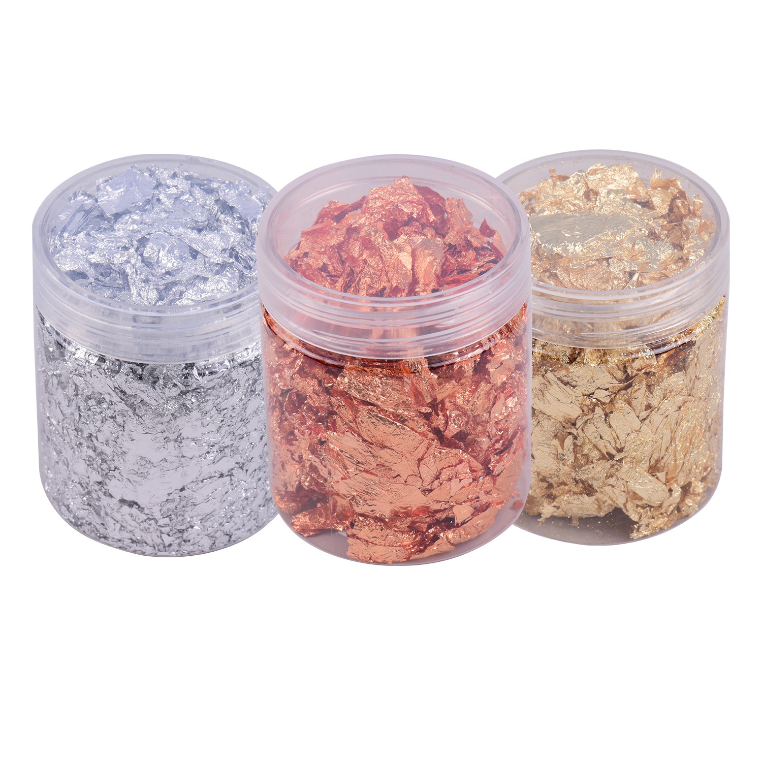 5g Per Color Imitation Gold Foil Flakes 3 Bottles Metallic Foil Flakes For CZDY
