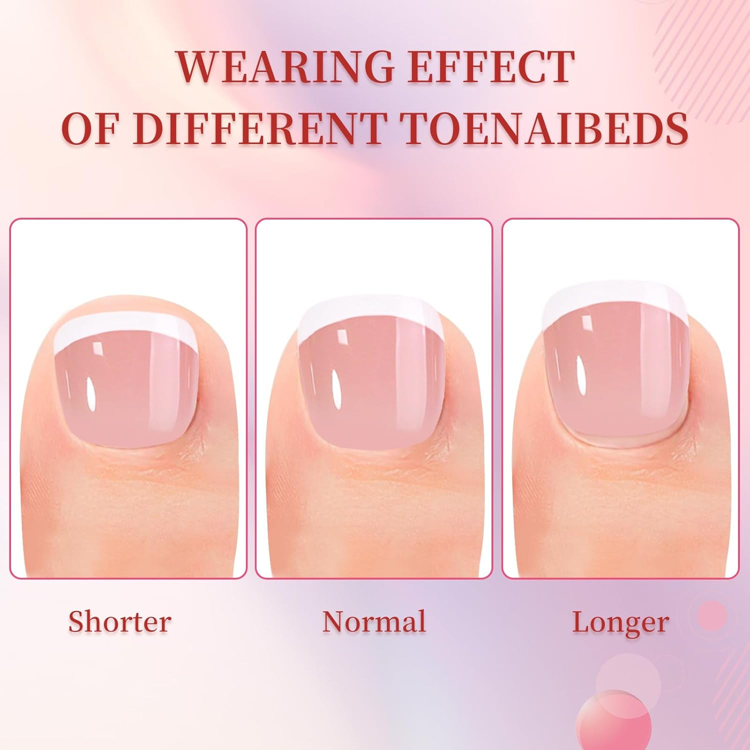Press on Toenails French Tip Toe Nails 120Pcs Soft Gel X Toe Nail Tips Short Toe