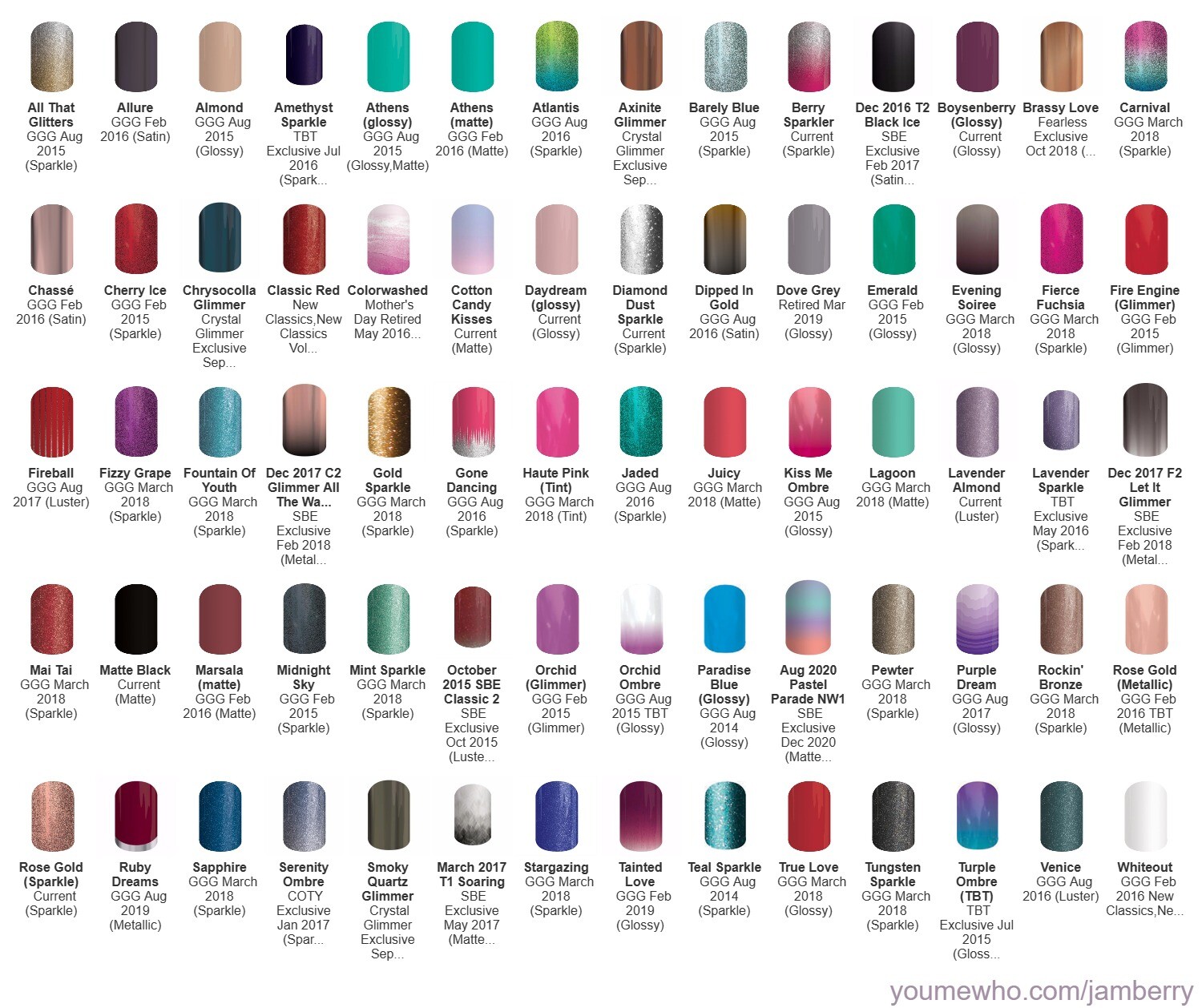 Jamberry Solid & Ombre Nail Wrap Half Sheets ~ retired exclusives ~ free ship