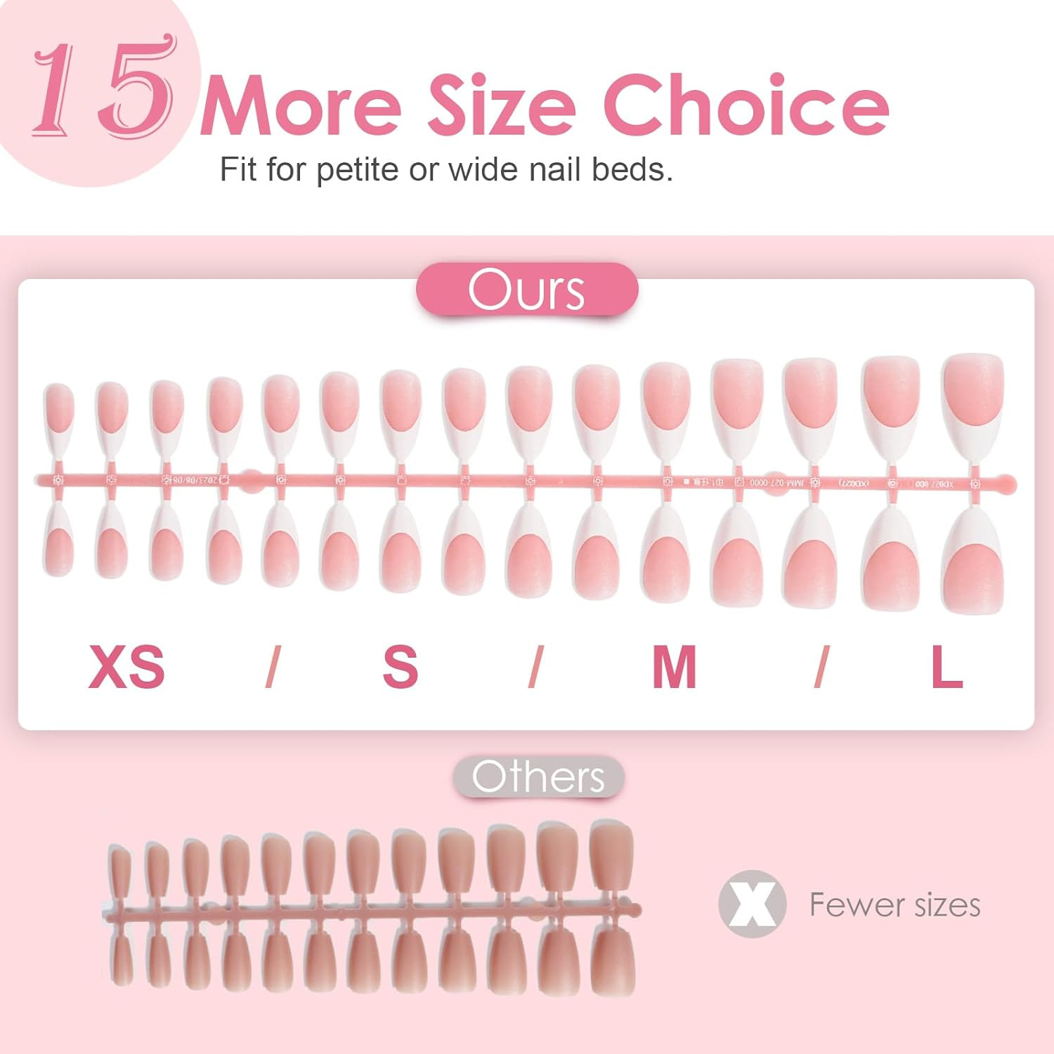 French Tip Press on Nails Gel Nail Tips – 300Pcs Pre-Colored Quick and Easy Pres