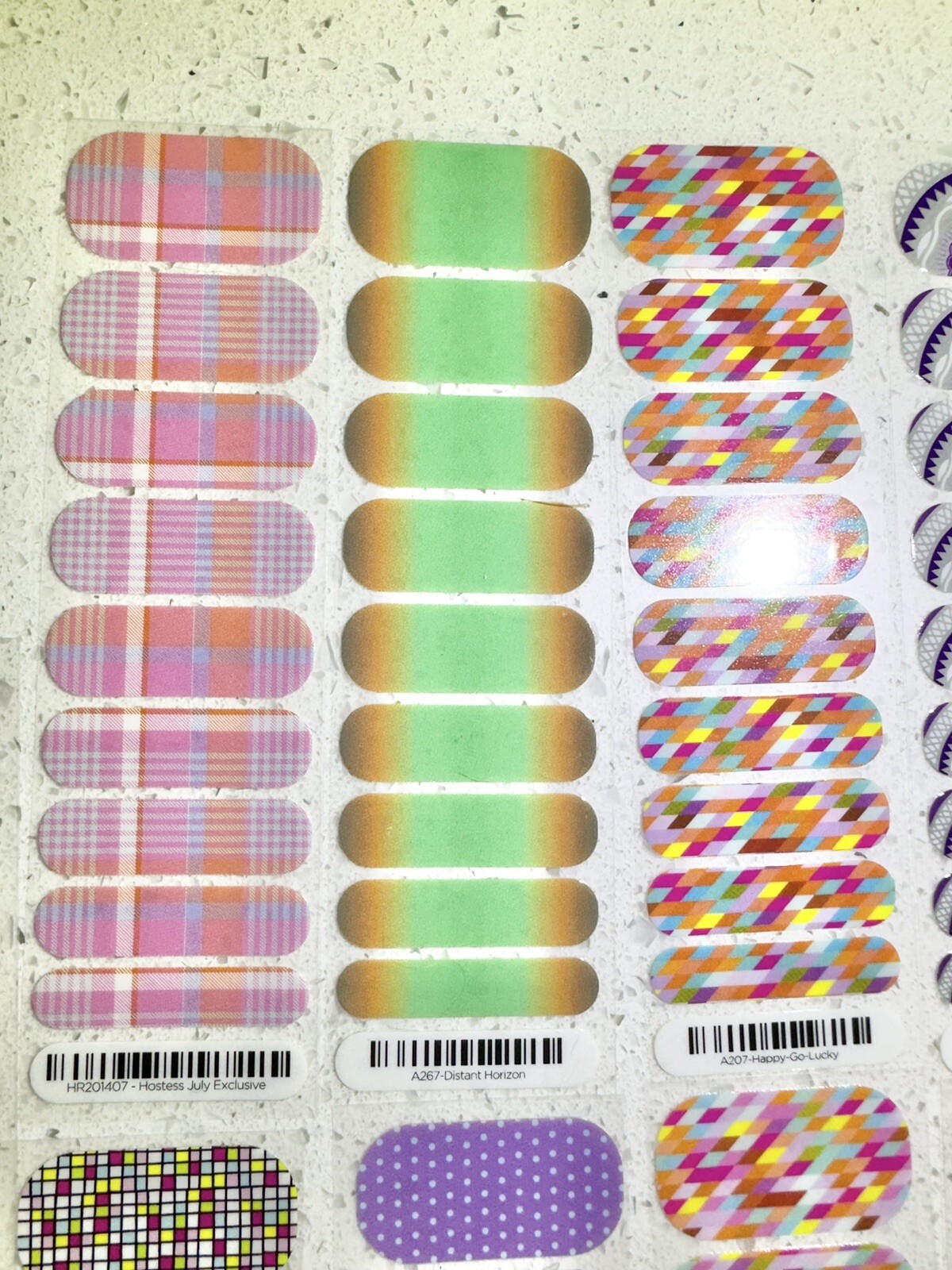 Jamberry Nail Polish Wraps Half Sheets Holographic Sparkle Aztec Mixed Of Lot 11