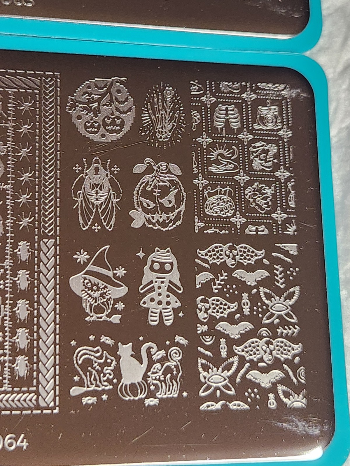 Maniology MXM063 & MXM064 Pins and Needles Nail Stamping Plates Halloween