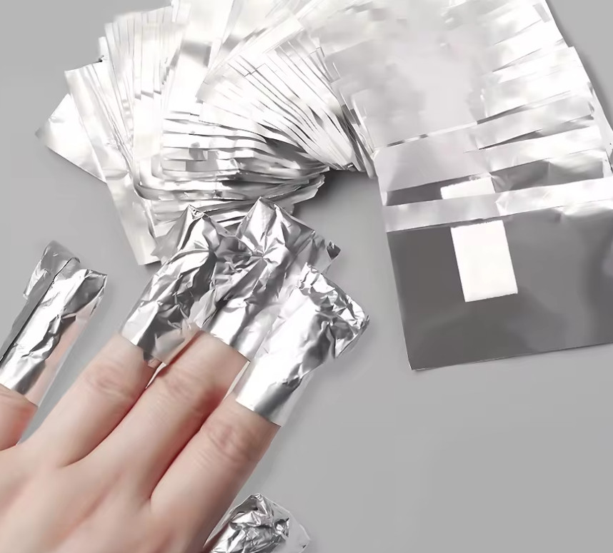 100Pcs Bag Aluminium Foil Nail Art Soak Off Polish Nail Removal Wraps Towel Gel