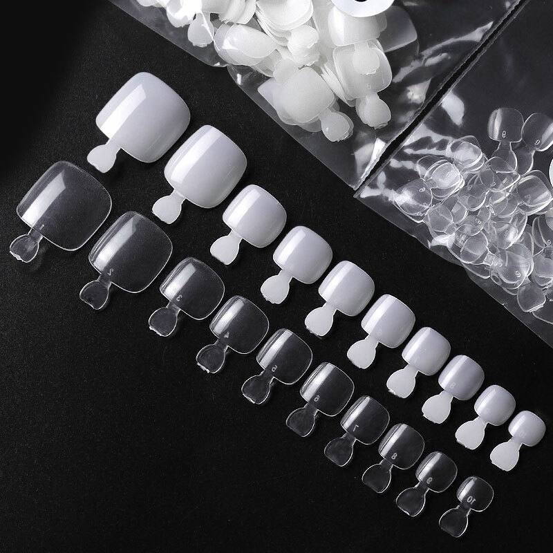 500pcs Toenails Full Cover Square False Fake Nails Tips Nails Manicure – Jargod