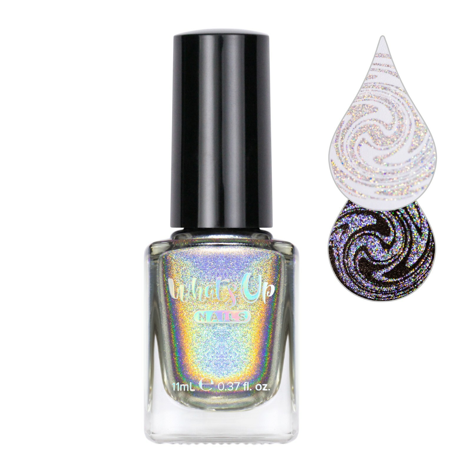 Whats Up Nails – Welcome to Holowood Stamping Polish (Silver Holo), Nail Polish