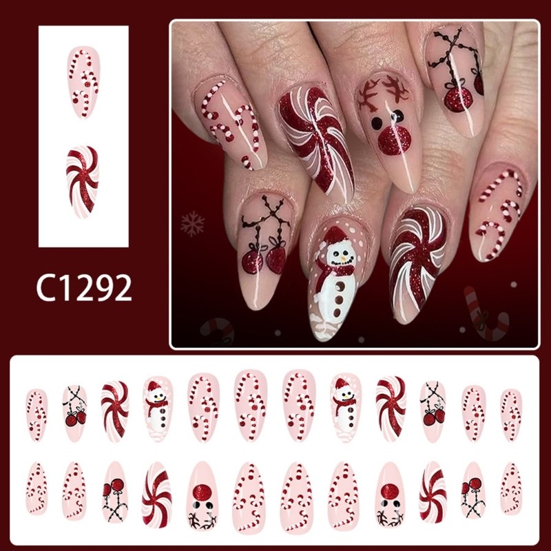 24pcs Fraudulent Hoofs Sparkling Candy Designs Permanent ABS Plastic
