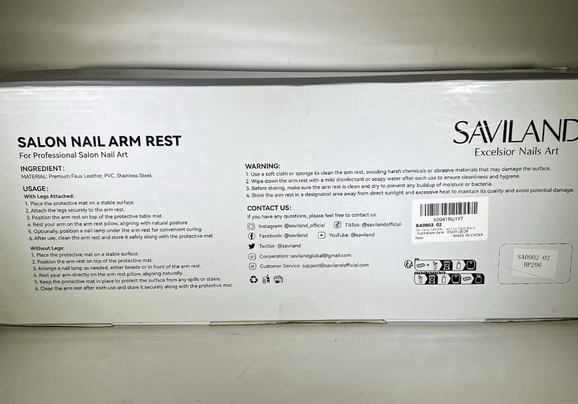 Savilan Salon Nail Arm Rest