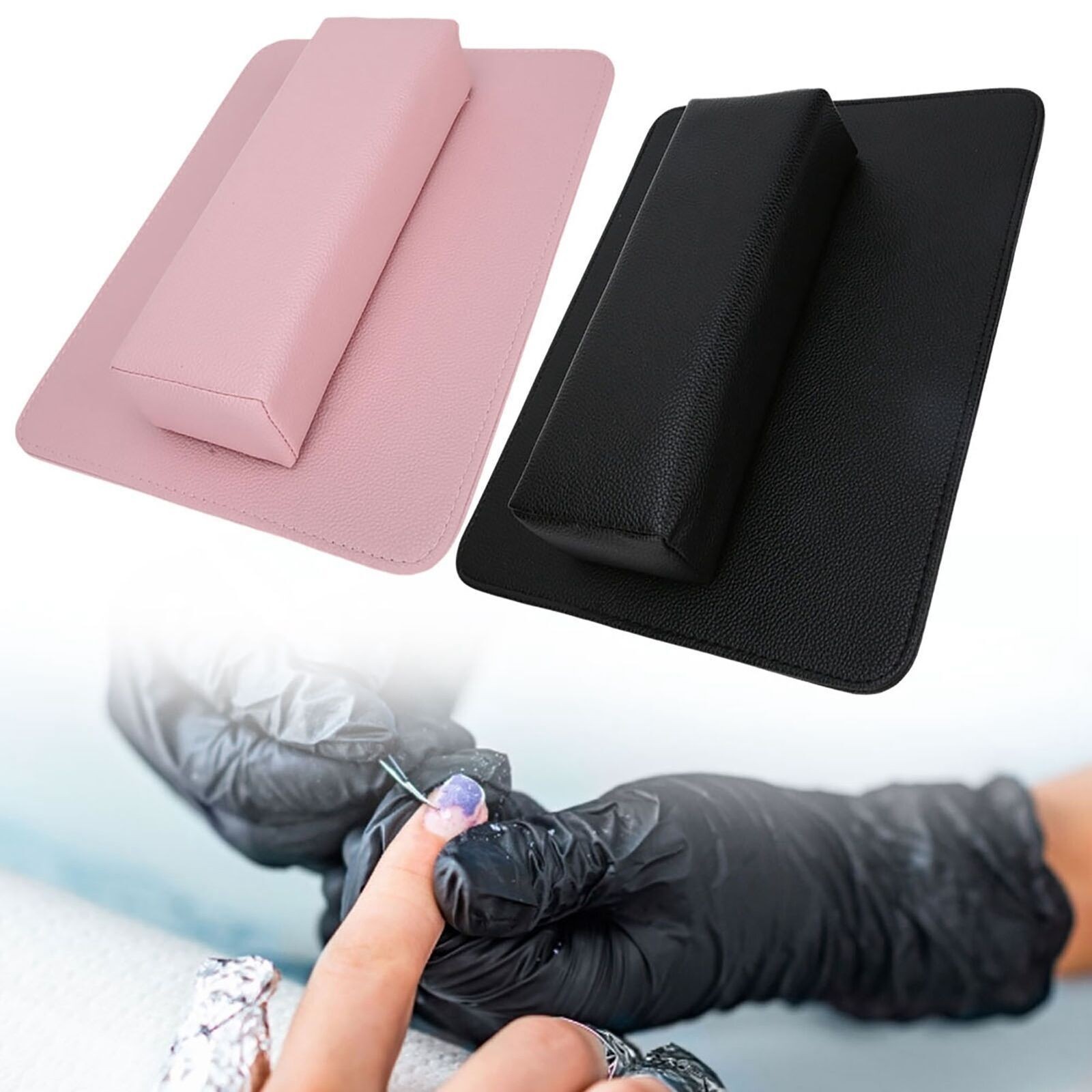 Soft Nail Art Beauty Salon Hand Pillow Arm Rest Holder Cushion Mat Set Manicure