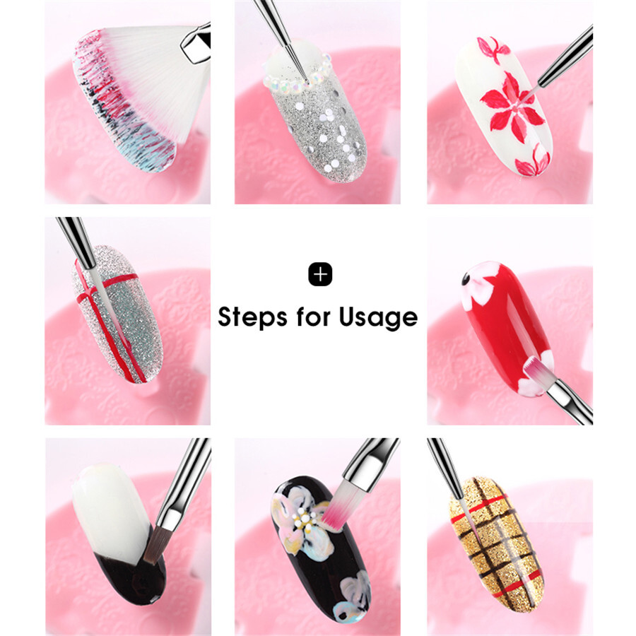 20 pcs Nail Art Gel Design Pen Painting Polish Brush Dotting Drawing Tools Set