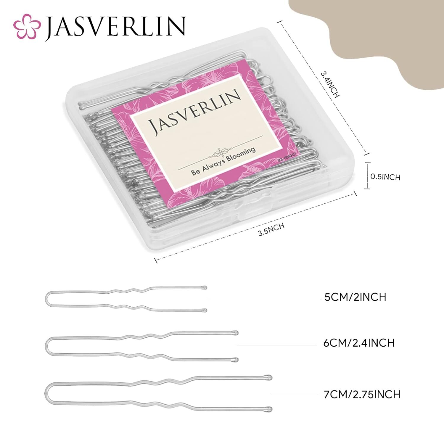 U Shaped Hair Pin U Bobby Pins Silver Bun pins 1 Count (Pack of 150),