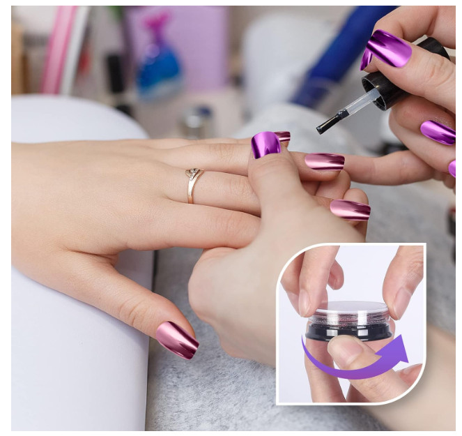 Artdone 36 Colors Chrome Nail Powder Nail Art Metallic Mirror Effect New