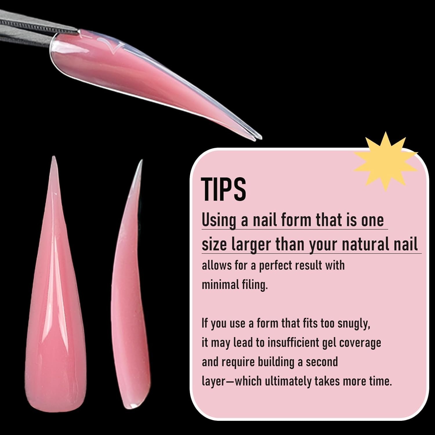 Professional Quality 3D Stiletto Nail Dual Forms – Perfect for Home and Salon