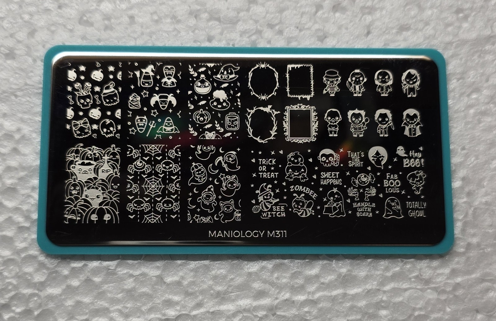 Maniology M311 Nail Stamp Plate Friendly Ghosts Haunted Halloween Vampire