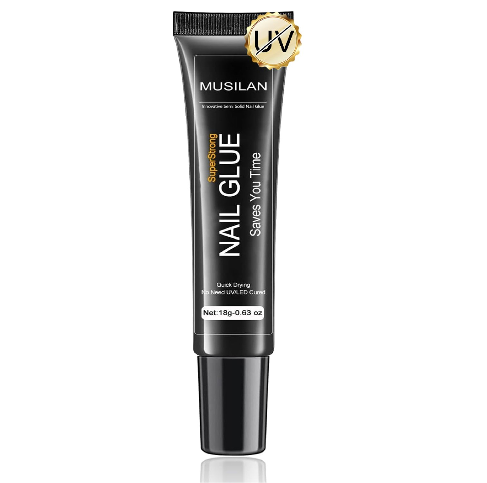 MUSILAN 18g Semi Solid Super Strong Nail Glue for Press On Nails – No UV Lamp Ne