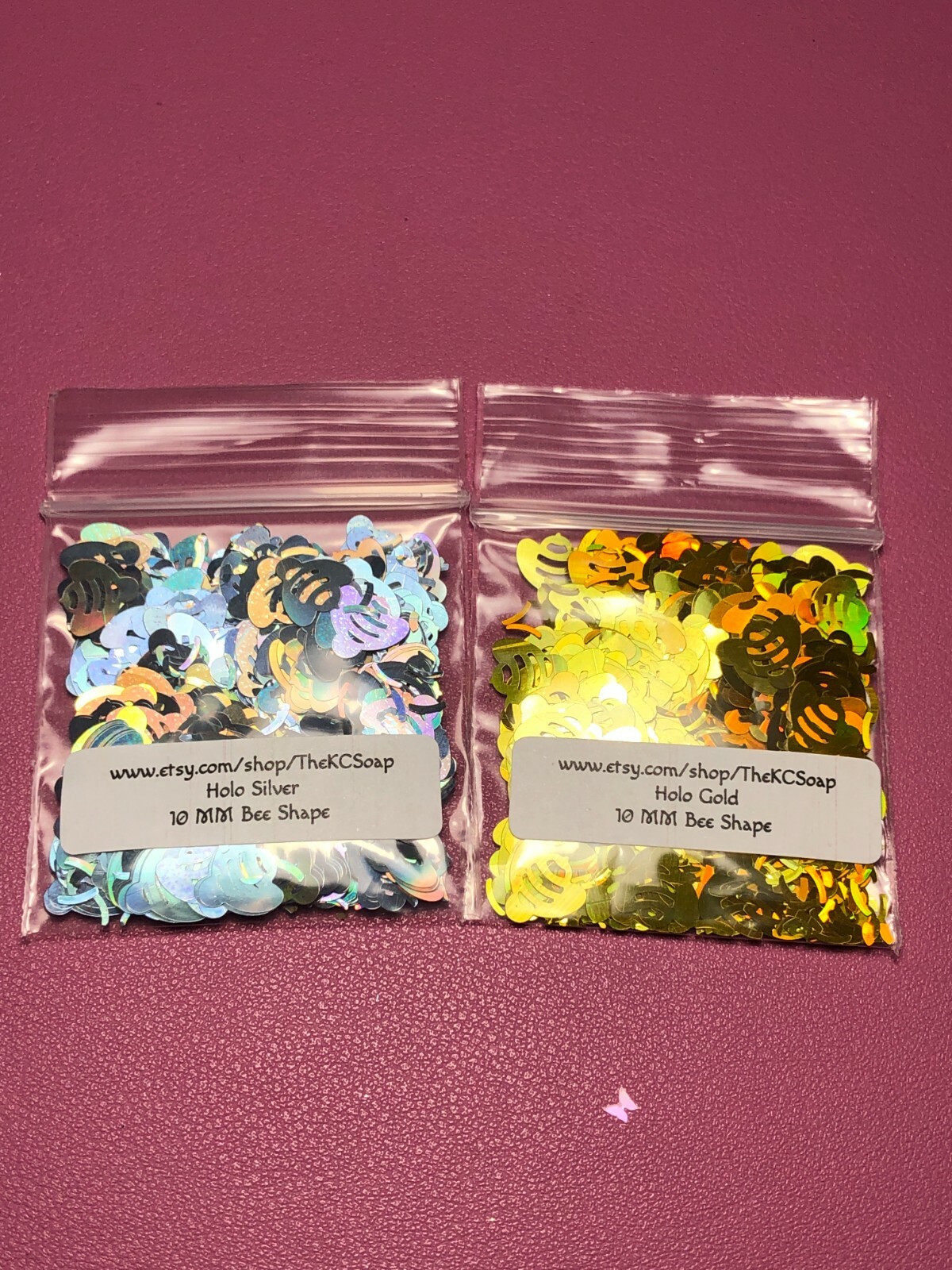 Solvent Resistant Holo Bee shape Glitter U Choose Color Nail Art Face Crafts