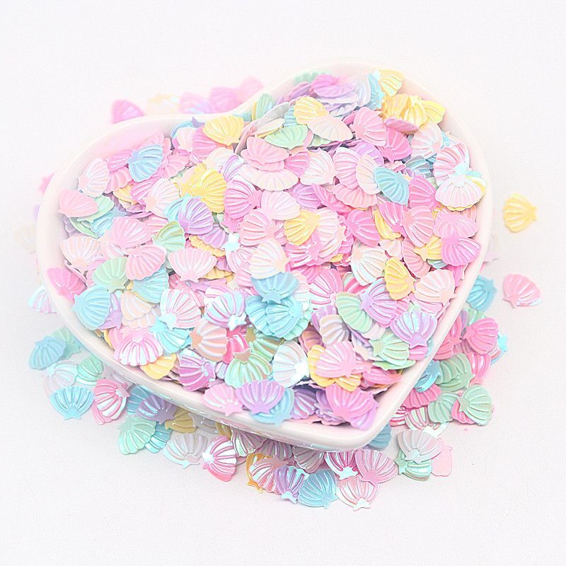 Sea shell Sequins – 7mm PVC Loose Sequin Glitter Paillettes Nail Art Manicure