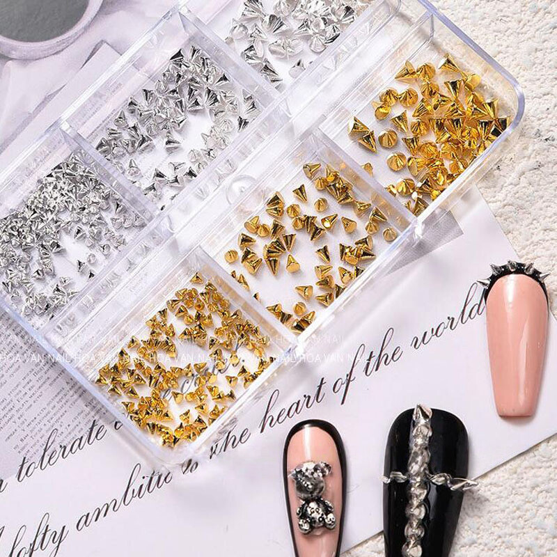 Nail Art Rivet Decor Punk Manicure Spikes Metal Studs Decor Charms Nail DIY