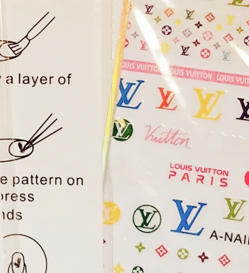 NWT NAIL ART DESIGN SELF-SEAL STICKERS N°021: MULTICOLORED PASTELS!