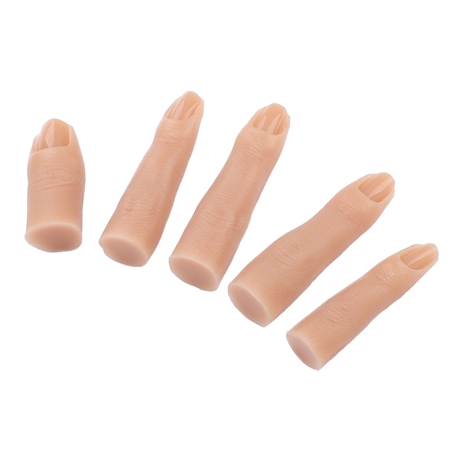5 Pcs Silicone Nail Practice Finger High Elasticity For Nail Art Easy To Use