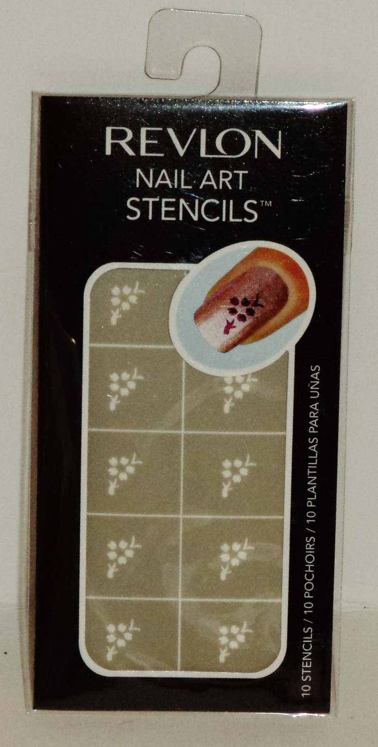 Revlon Nail Art Stencils Use On Bare Nails Or Enamel CHERRY BLOSSOM 10ct NIP
