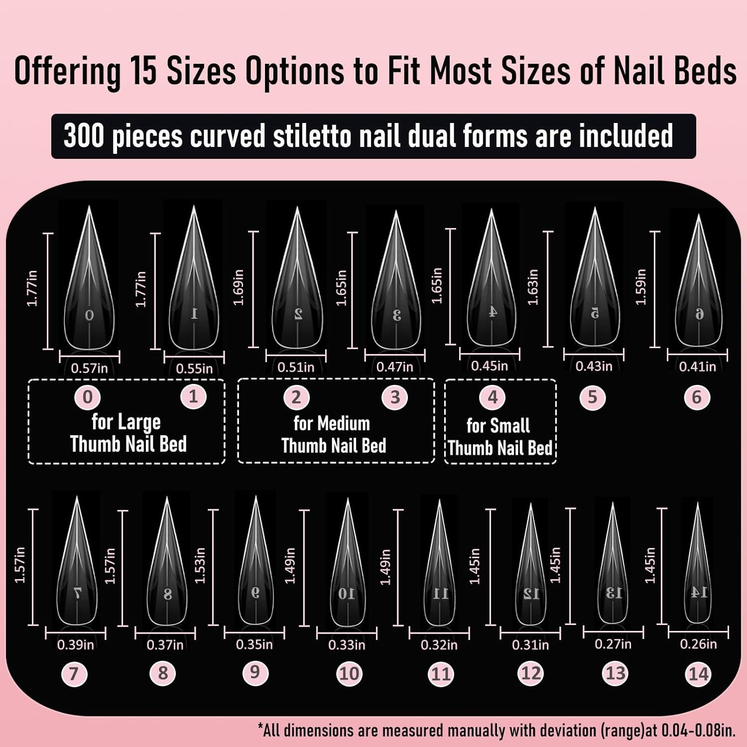 Professional Quality 3D Stiletto Nail Dual Forms – Perfect for Home and Salon
