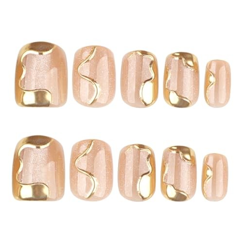 Press on Nails Square Short Length Glossy Full Cover Acrylic – Square