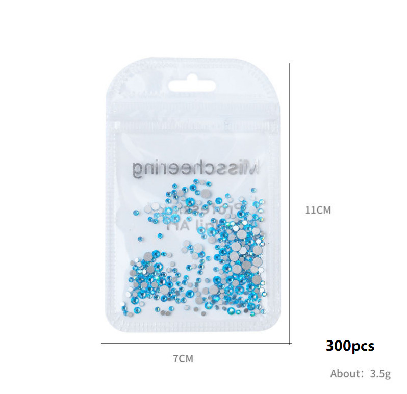300pcs Crystal AB Rhinestones Flatback Strass Nail Art Case Shoe Decoration NS4