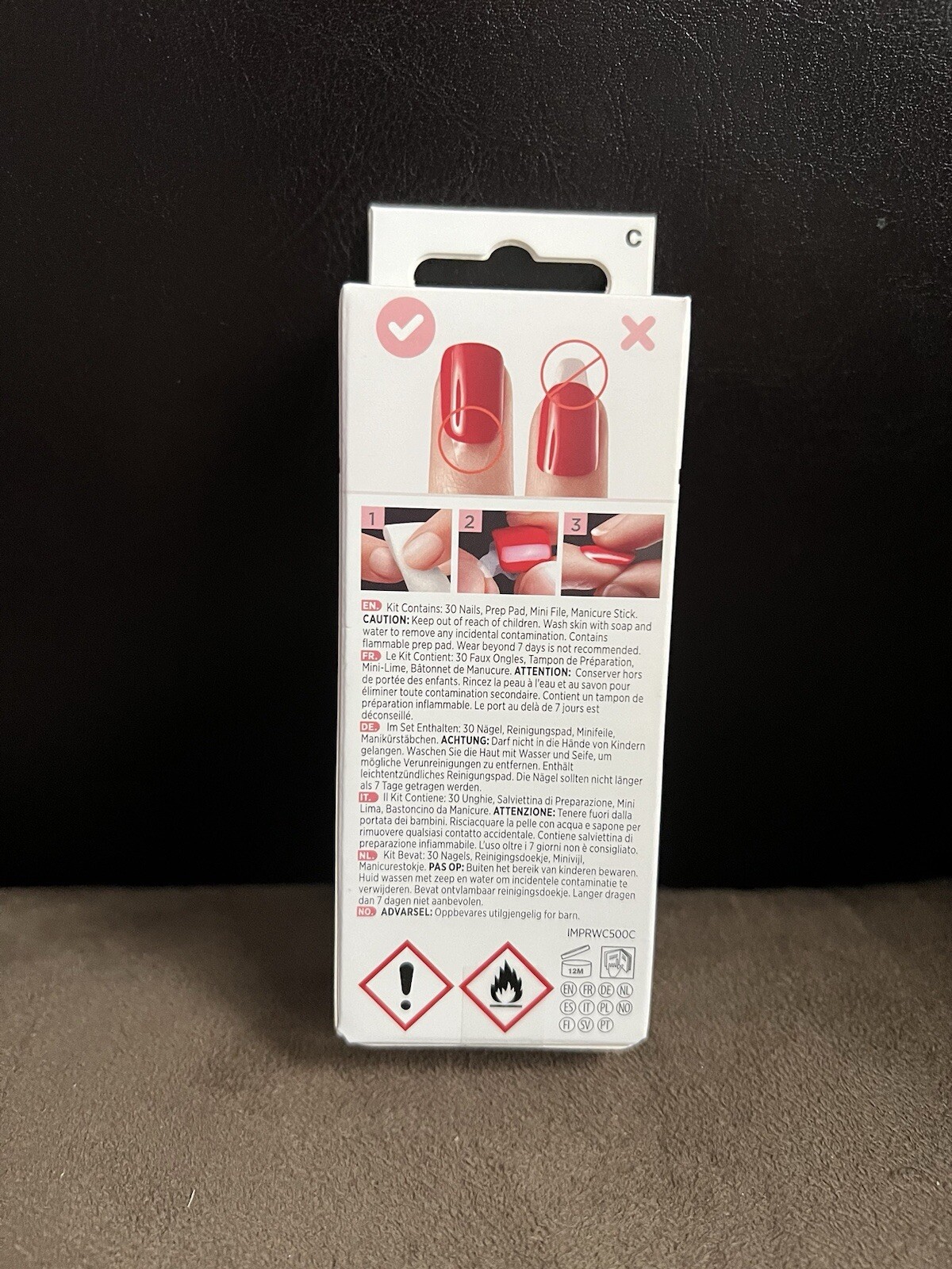 imPRESS Press On Nails – Limited Edition – New – Black – Short – Wider Fit