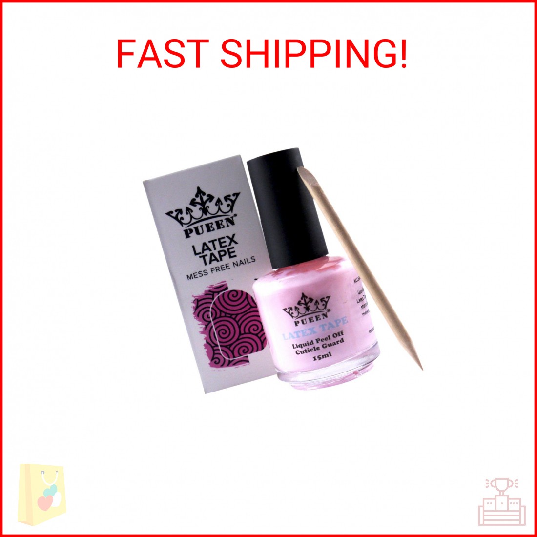 PUEEN Latex Tape Peel Off Cuticle Guard Skin Barrier Protector Nail Art Liquid T