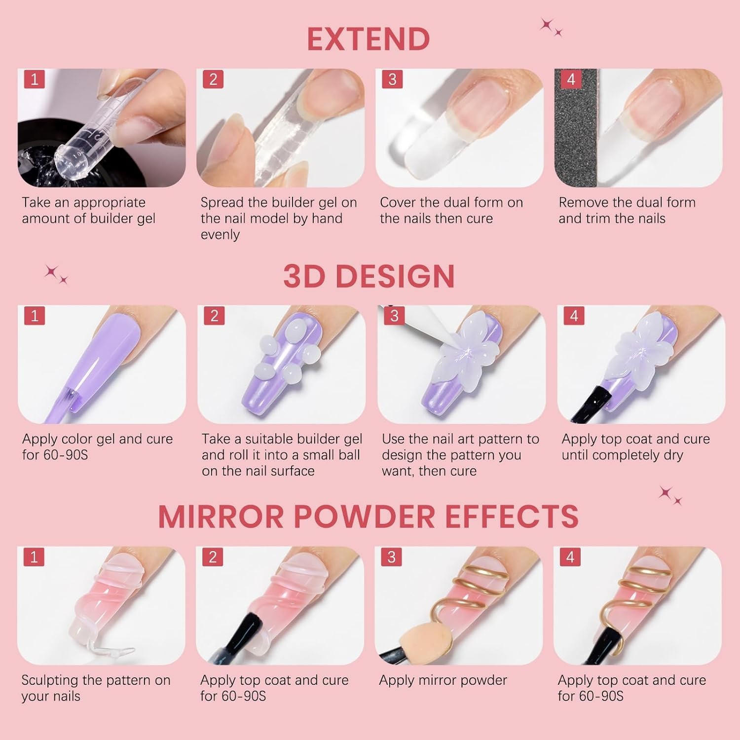 Multi-Purpose 3D Solid Builder Nail Gel – Create Stunning Art at Home with Ease