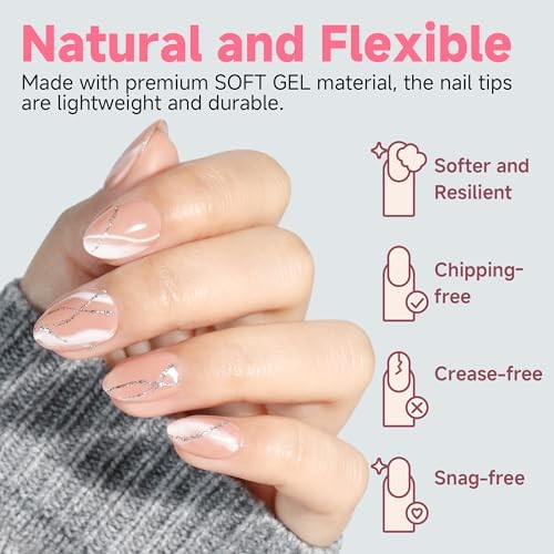Extra Short Almond Nail Tips 12 Sizes Short Almond Gel Nail Tips A-XS Almond