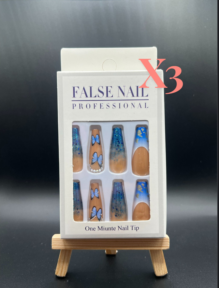 FALSE NAIL Press On Nail – One Minute Nail Tip – Three pack