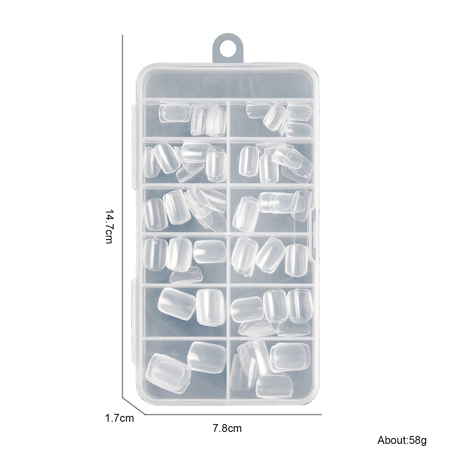 120/240PCS Non-Toxic Short False Nail Tips For Kids Ages 6-12 Full Cover Clear