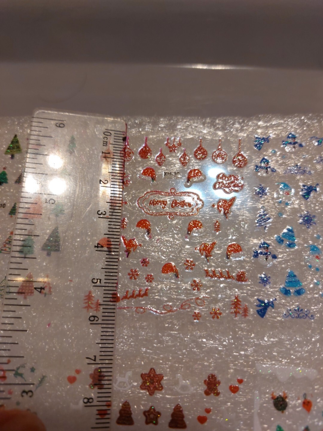 8 X Small Sheets Of Christmas Nail Art Stickers (Dn175) New