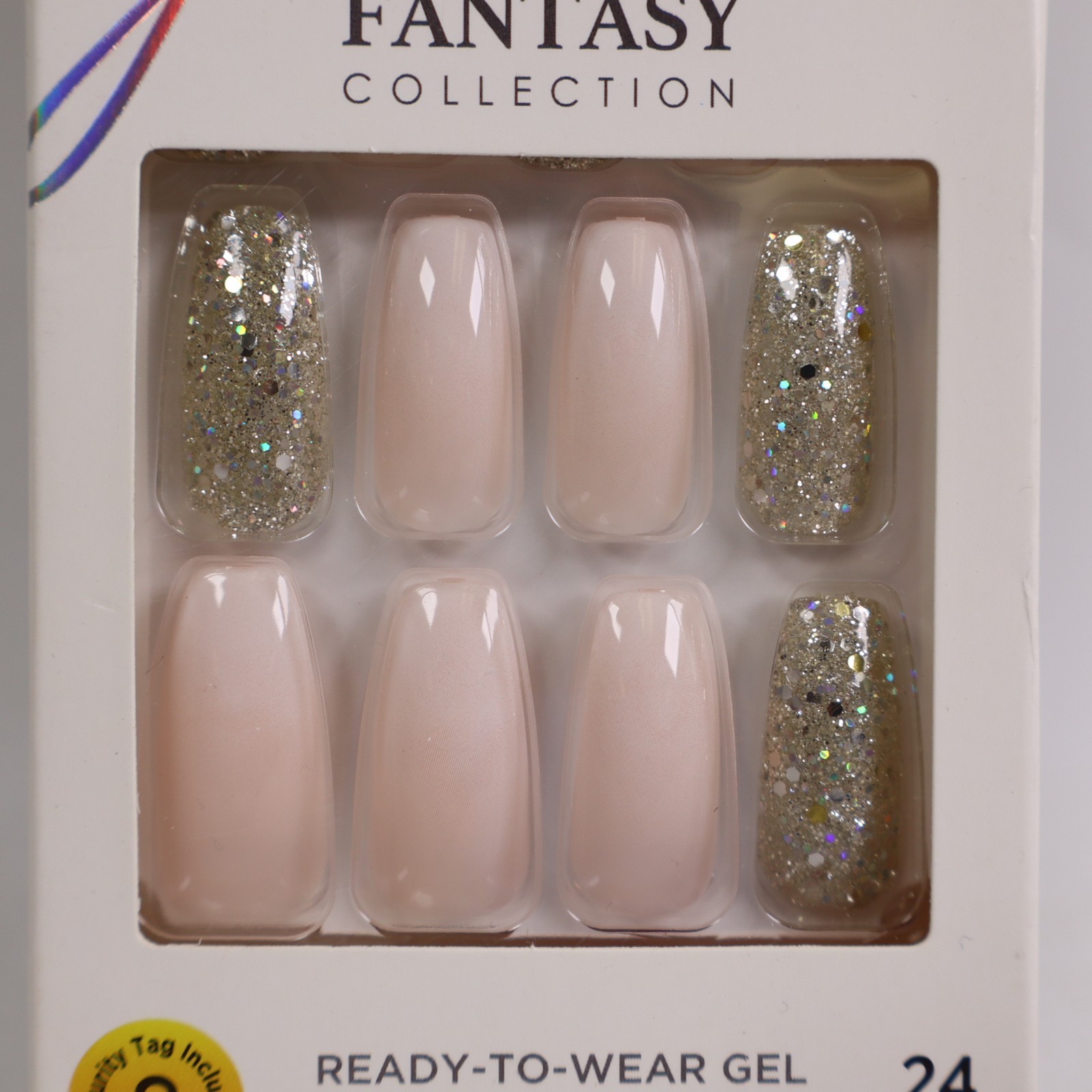2 PACK KISS Gel Fantasy Collection Press-On Nails, KGND107S Long 24ct