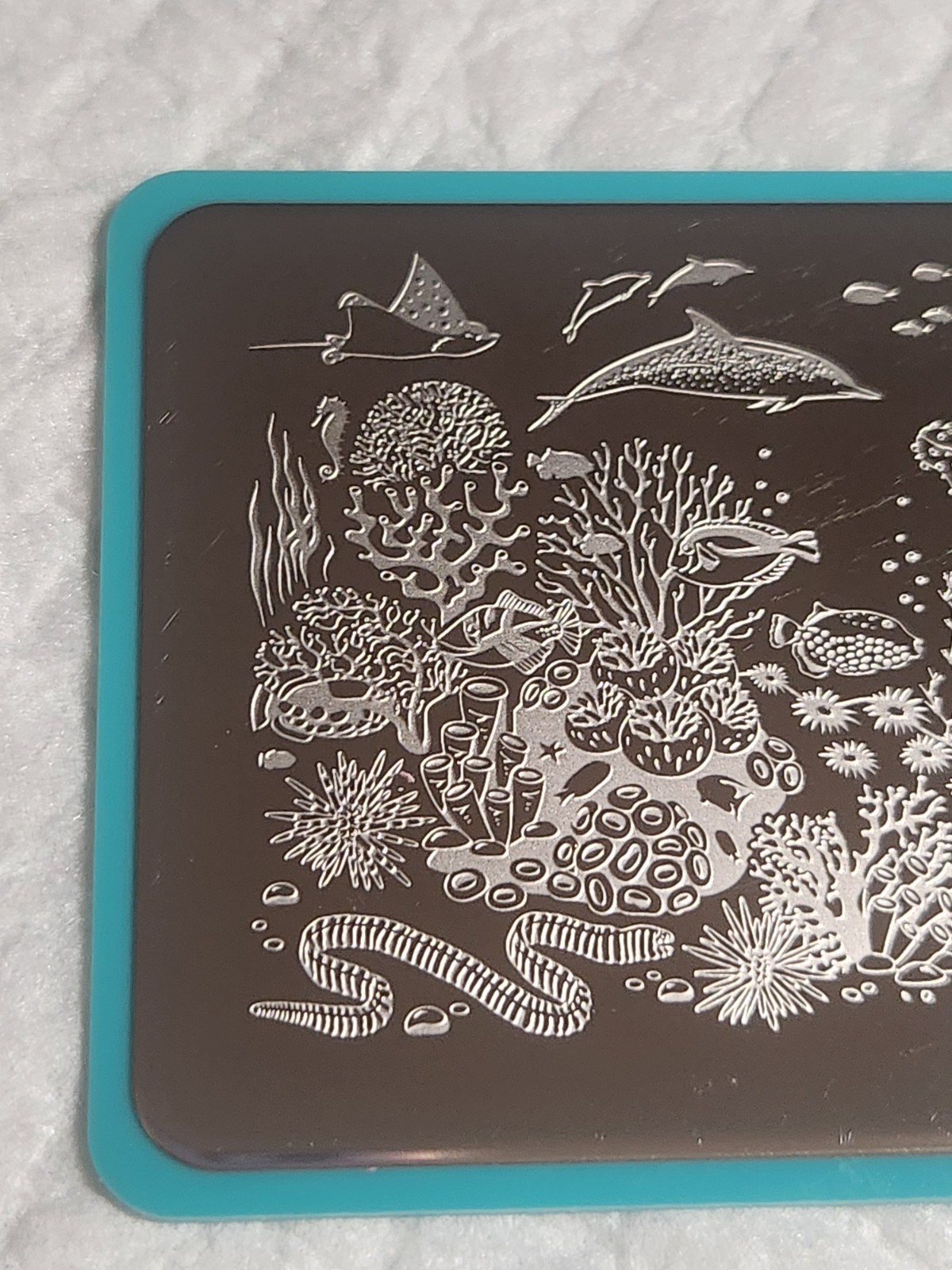 Maniology Nail Stamping Plate – M146 – ocean, sea life
