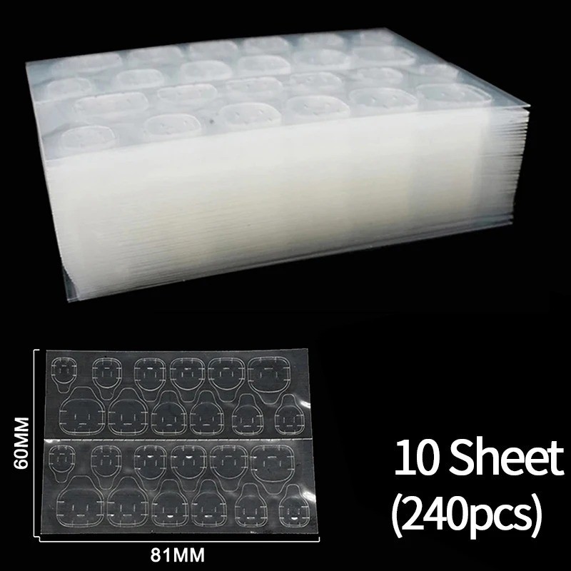 240PCS Adhesive Tabs Double-Sided Stickers for False Fake Nail Tip Glue Tape GB2