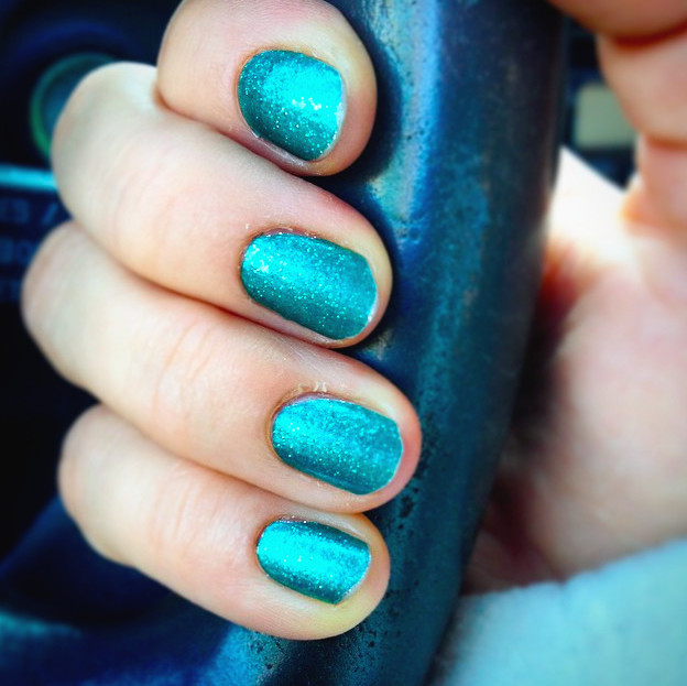 Jamberry Nail Wraps ~ HALF SHEET ~ JADED Teal Winter Sparkle