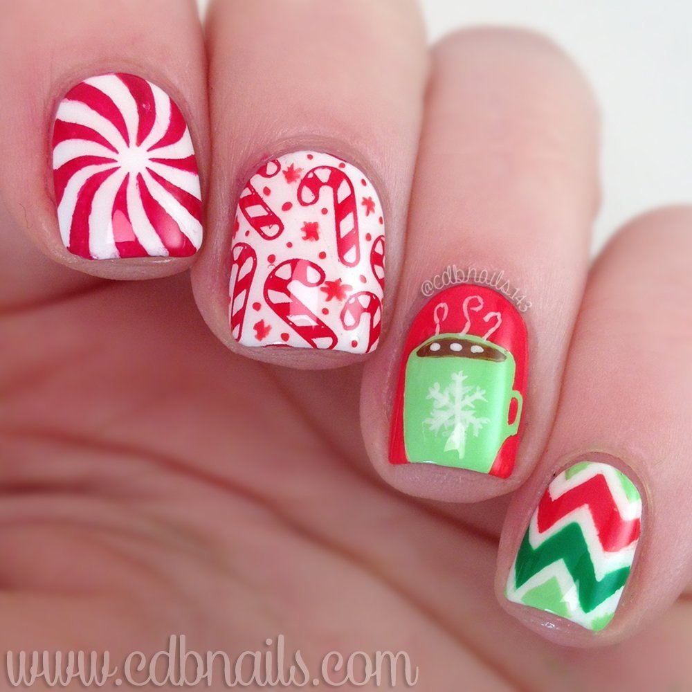 Winstonia Christmas Nail Art Stamping Plate Winter Holiday Gift Manicure Tip USA