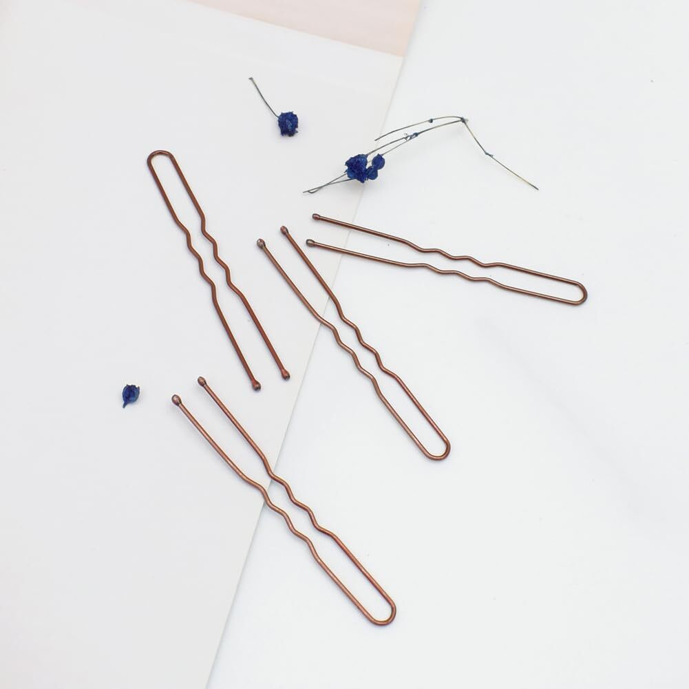 330 Count U Shaped Hair Pins Brown, YINGFENG 2.4inch Brown Bun Brown(2.4Inch)